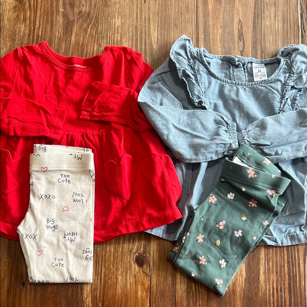 Carter's long sleeve sets with pants